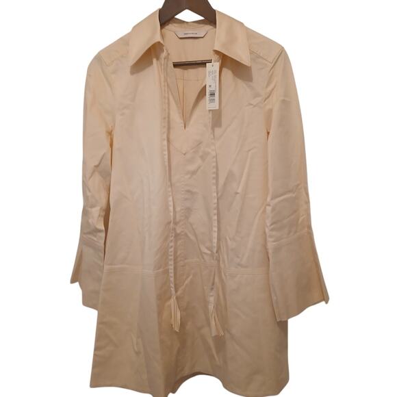 NWT - Rebecca Taylor Women's Heavy Cotton Shirt Dress in  Latte, Size: Small - Picture 5 of 7